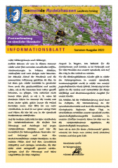 Titelseite Informationsblatt Sommer 2022