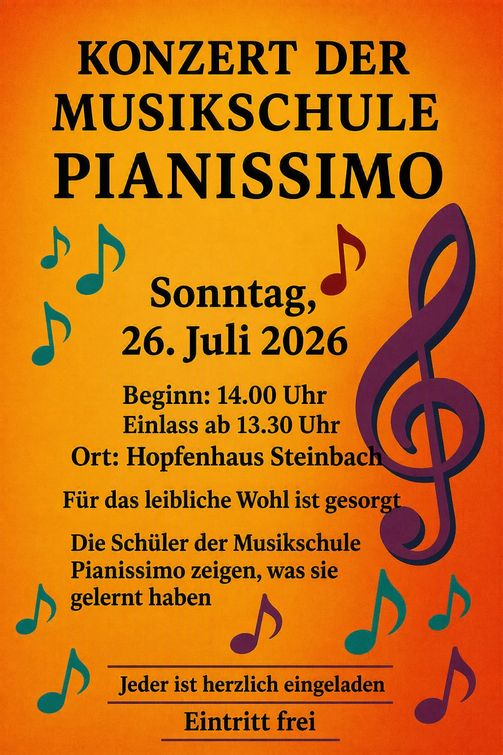 Konzert der Musikschule Pianissimo